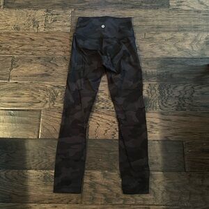 Black and Grey Camo Lululemon tights Size 2